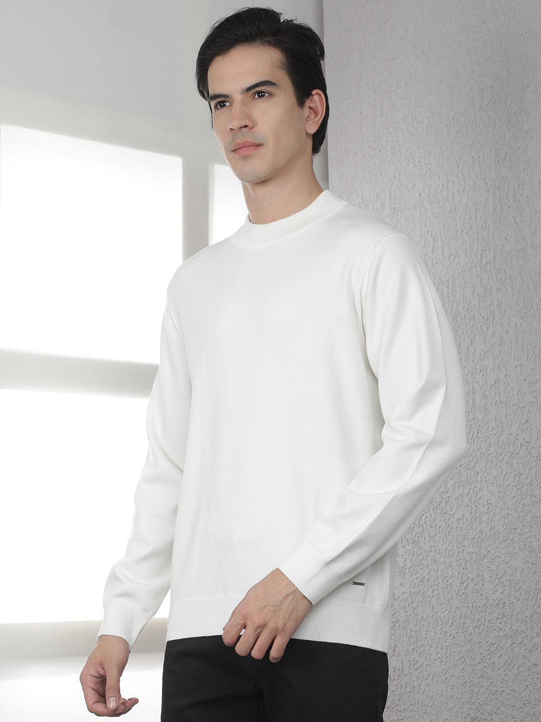 White High Neck Sweater