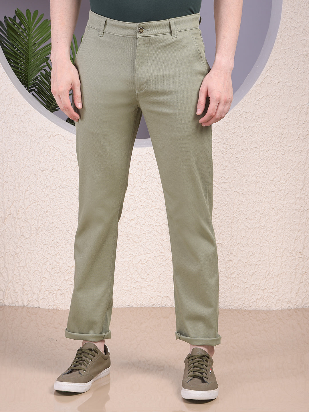 Swanky Green Straight Trousers