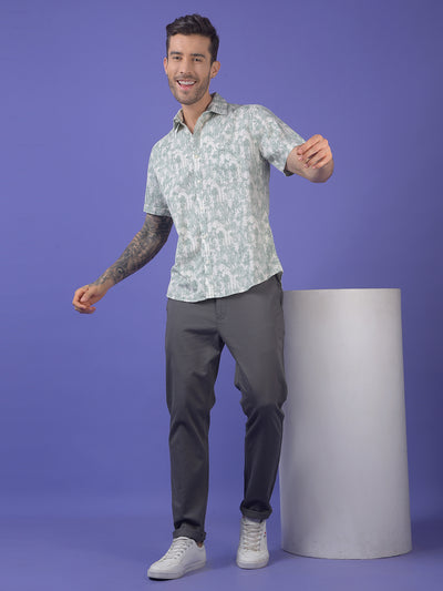 Green Printed Shirt