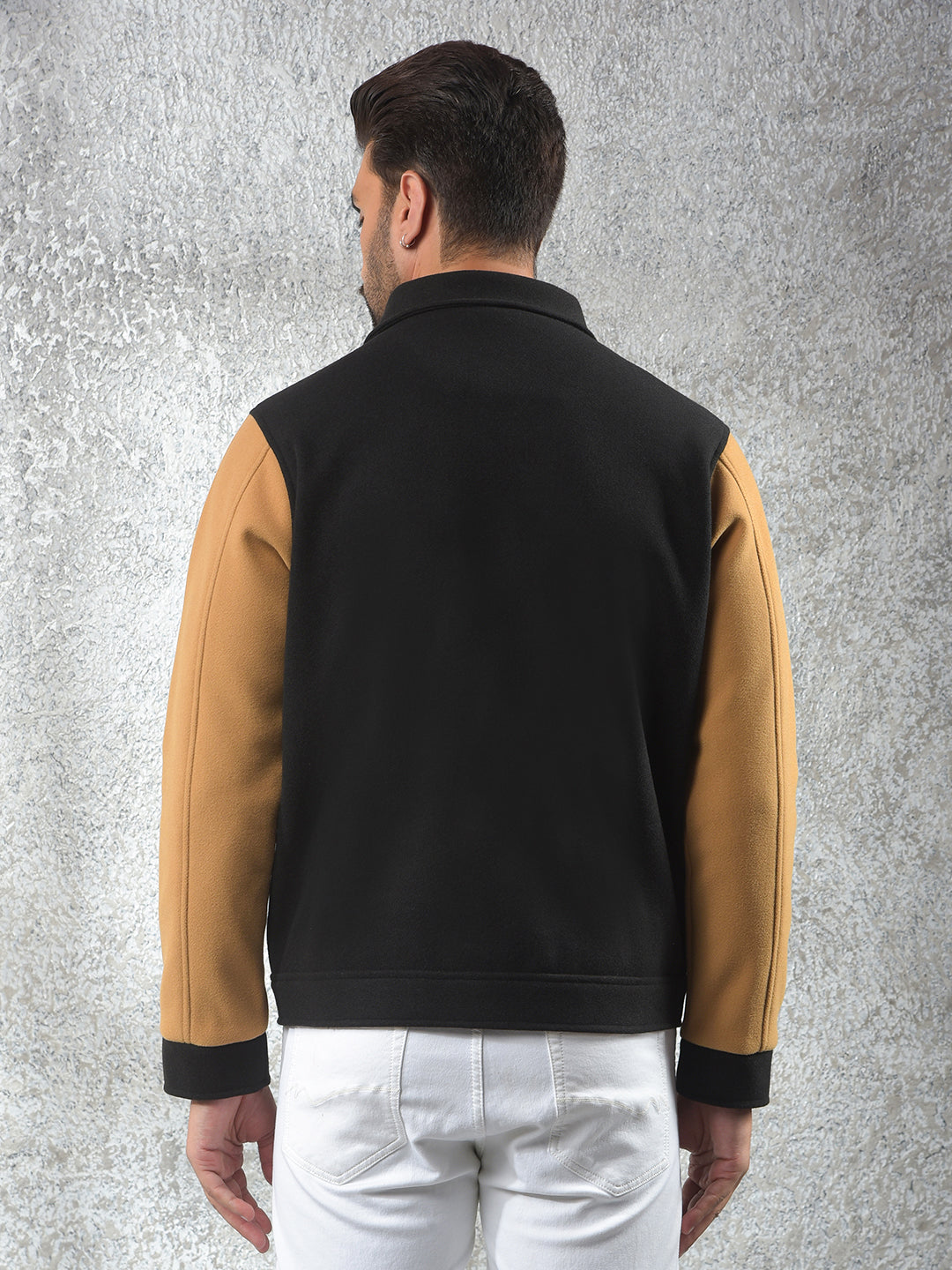 Black Color-Block Shacket