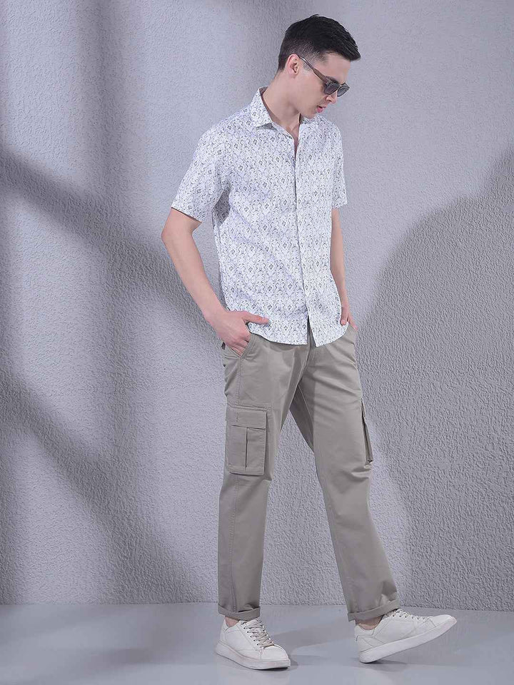 White Printed Shirt