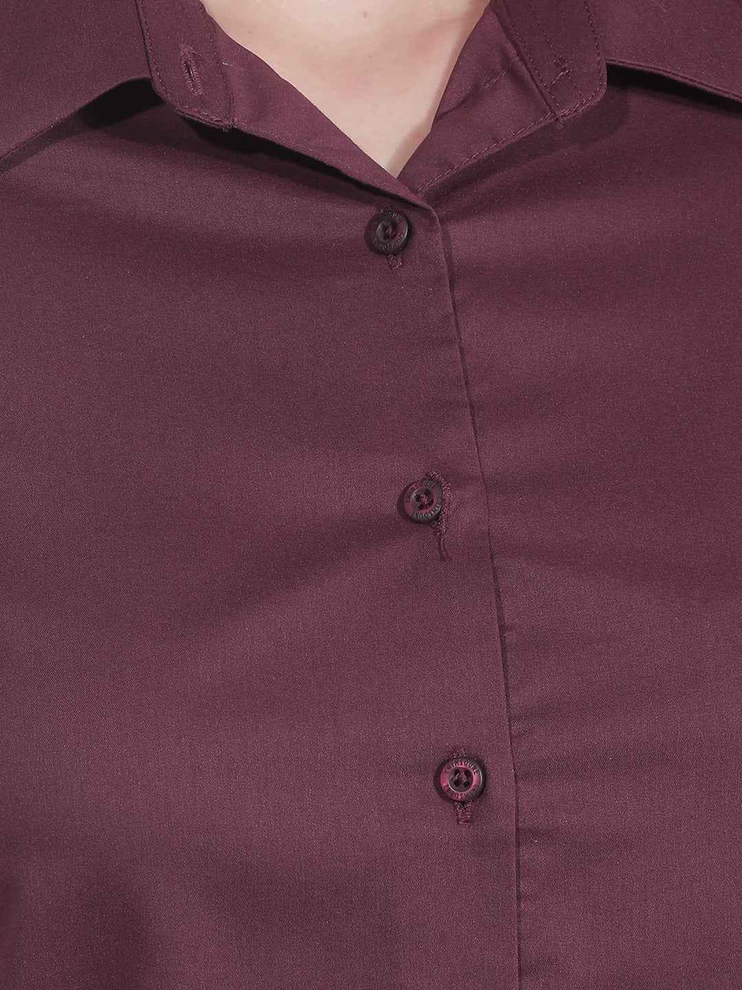 Rich Maroon Tailored Smart Shirt