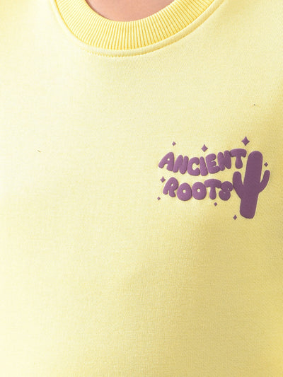 Yellow Knitted Sweatshirt
