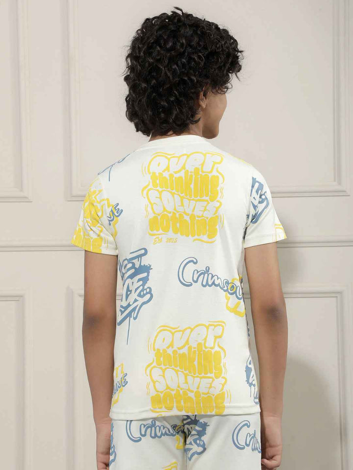 White Graphic Print T-Shirt