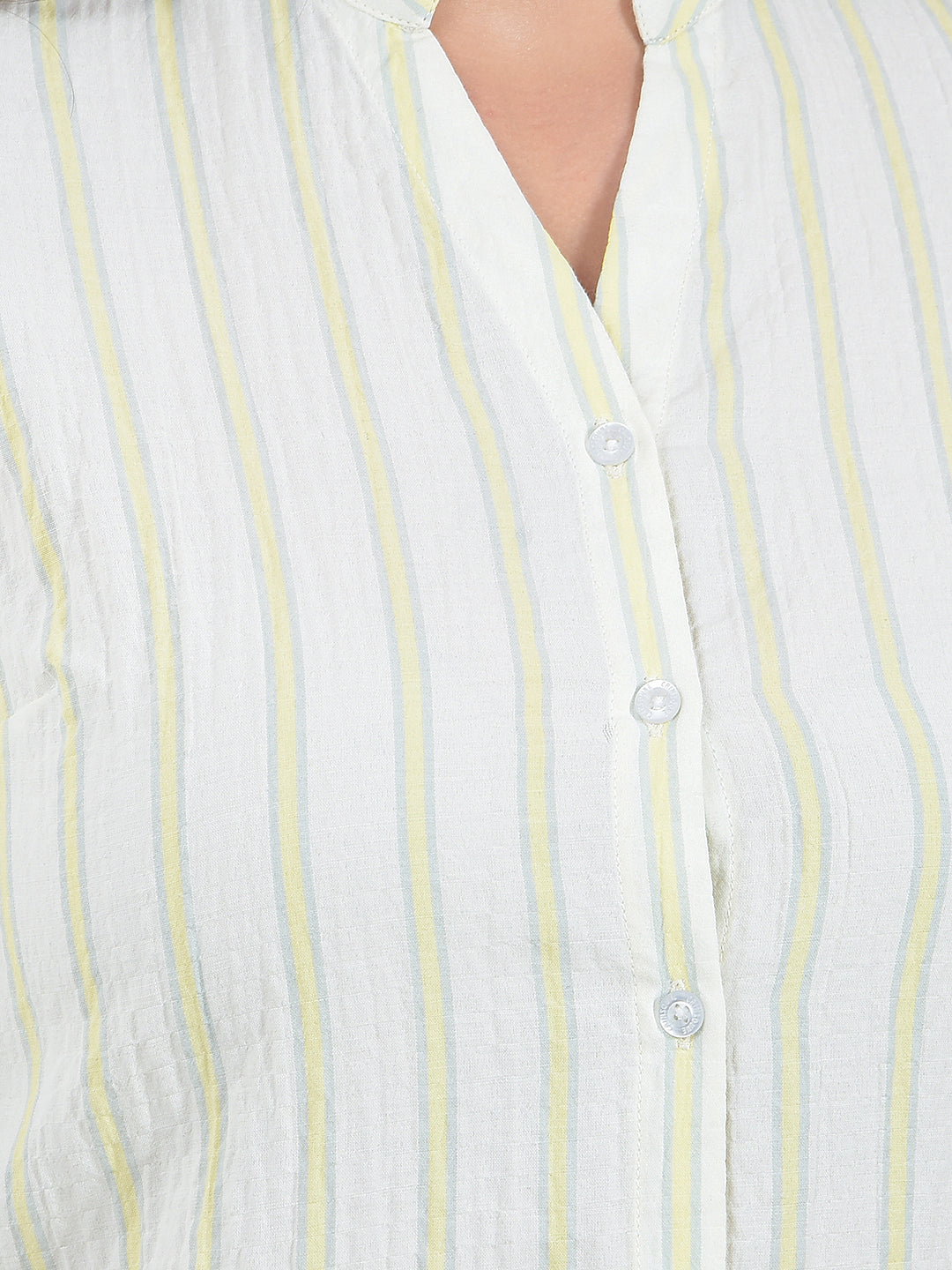 Yellow Vertical Striped Shirt