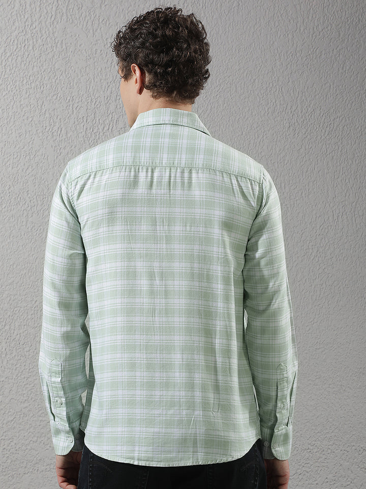 Mint Green Checked Shirt