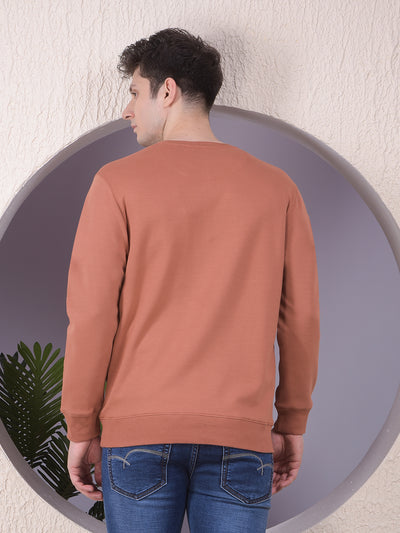 Red Typographic Print Sweatshirt