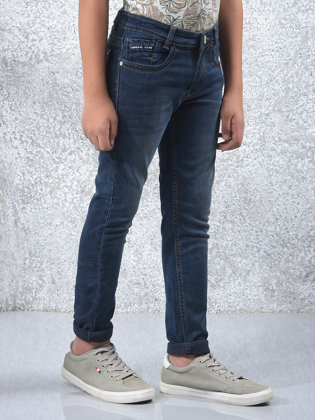 Snatched Dark Wash Slim Blue Jeans
