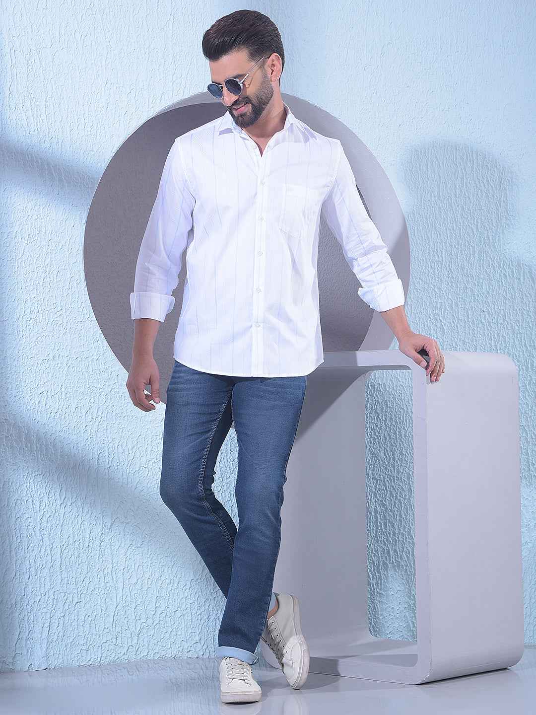 Vibrant Blue Stretchable Jeans