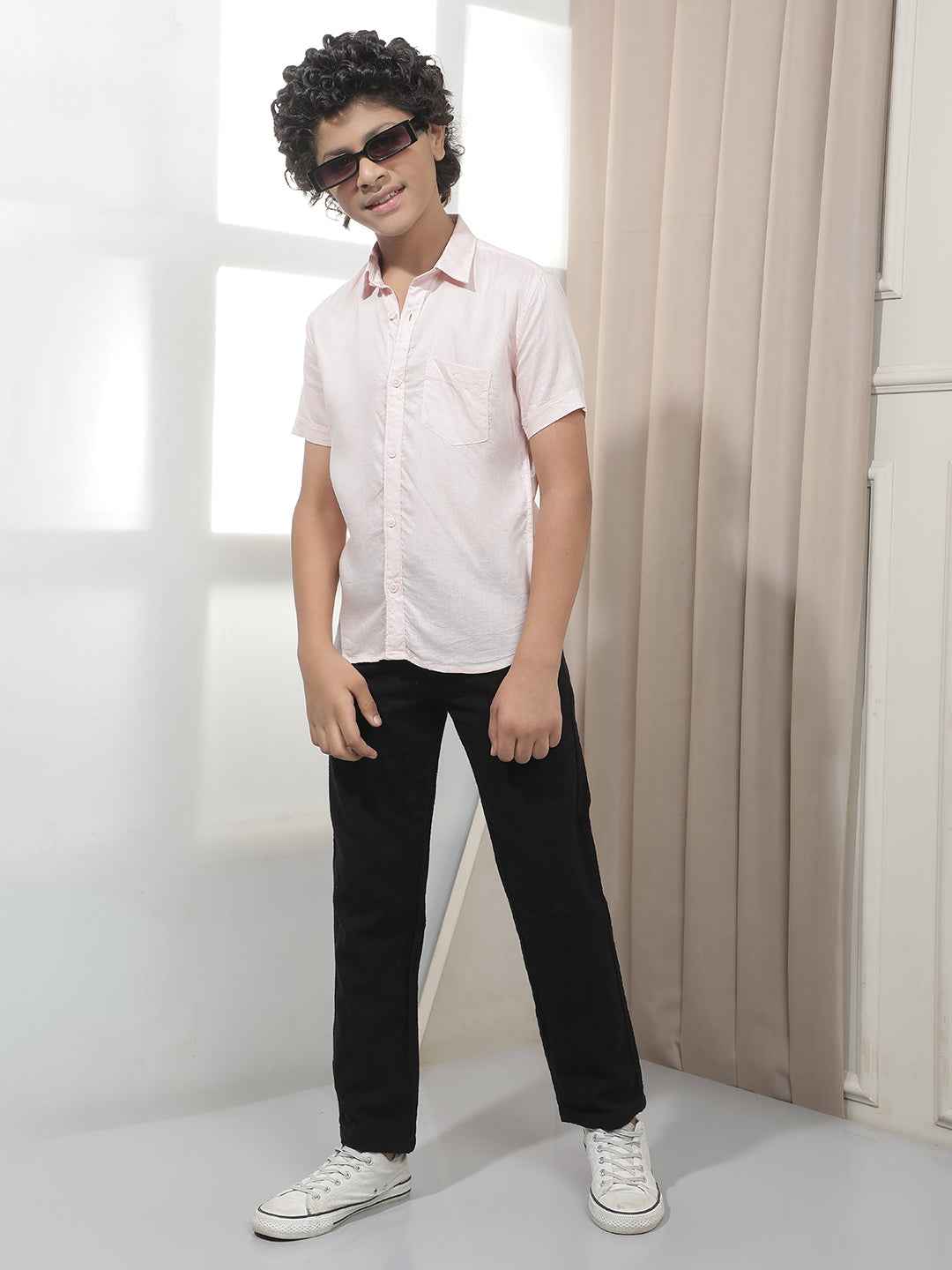 Black 100% Cotton Trousers