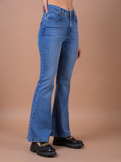 Blue Bootcut Jeans