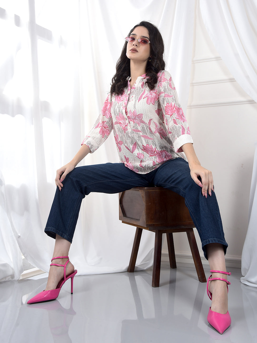 Blue Bootcut 100% Cotton Jeans