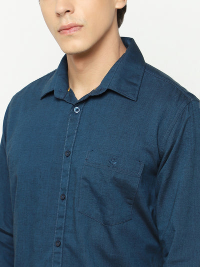 Navy Blue 100% Cotton Shirt