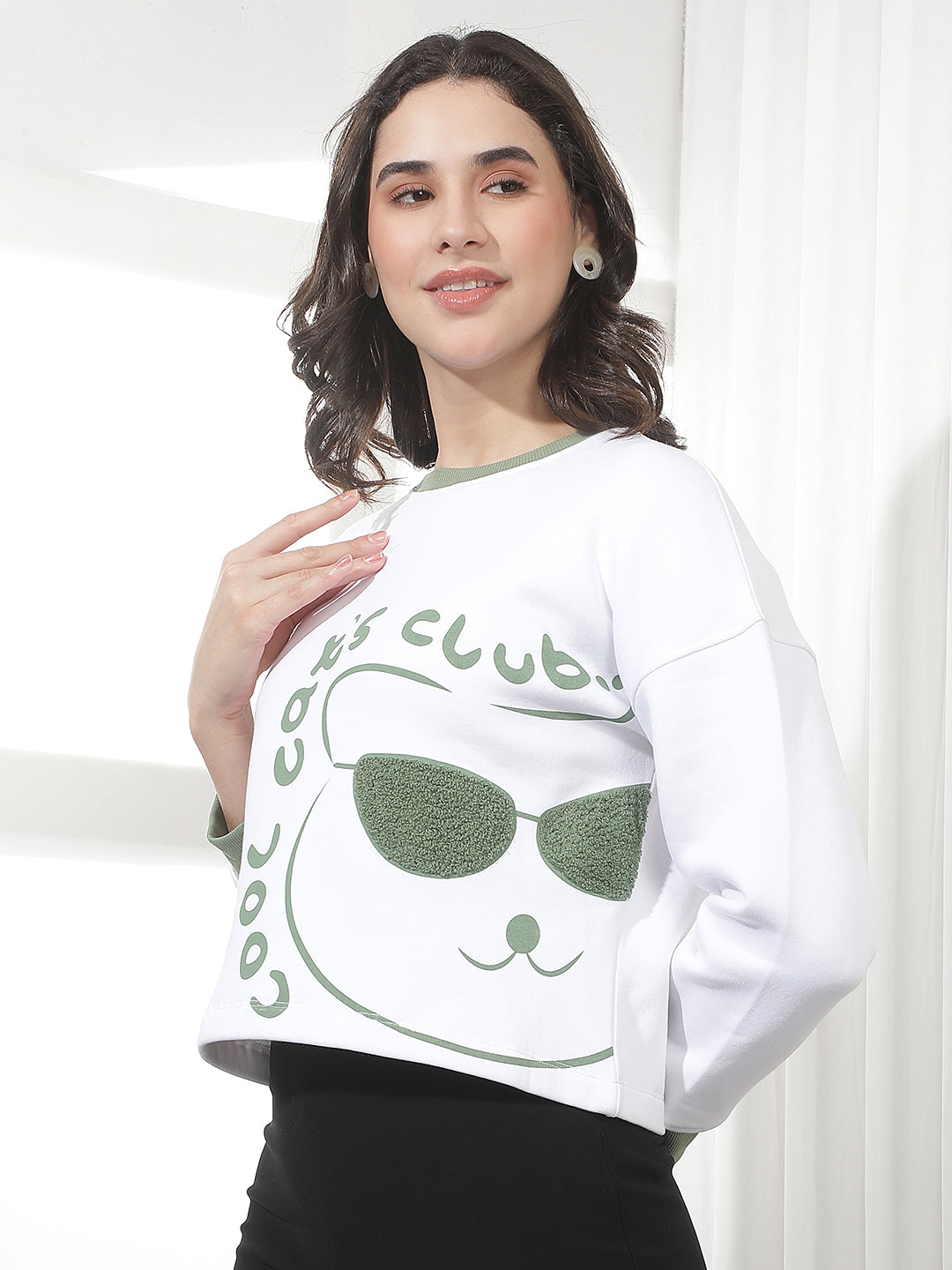 Off White Graphic Print Sweatshirt