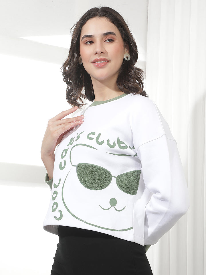 Off White Graphic Print Sweatshirt