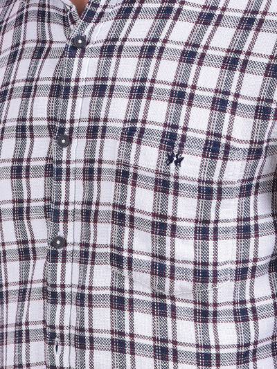 White Checked 100% Cotton Shirt