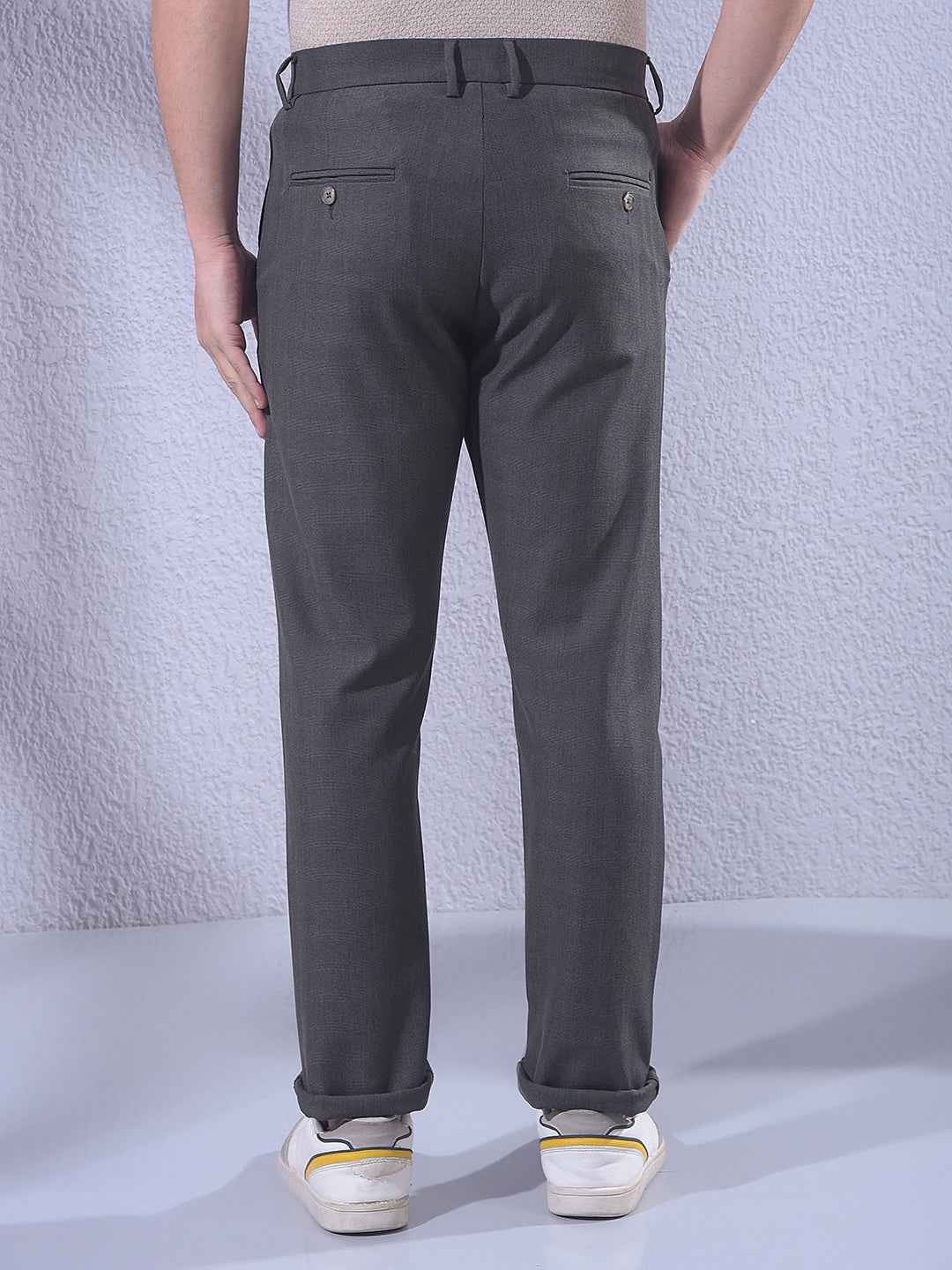 Brown Checked Trousers