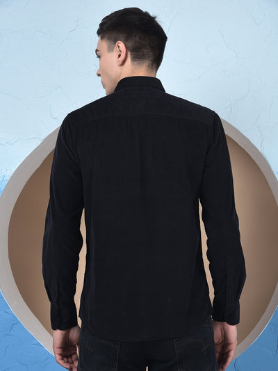 Black 100% Cotton Corduroy Shirt