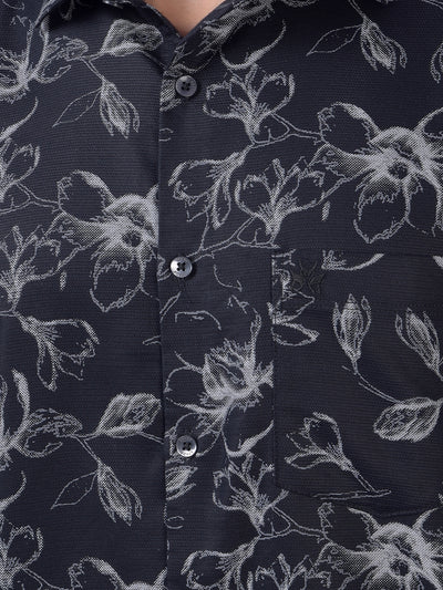 Black Floral Print Shirt