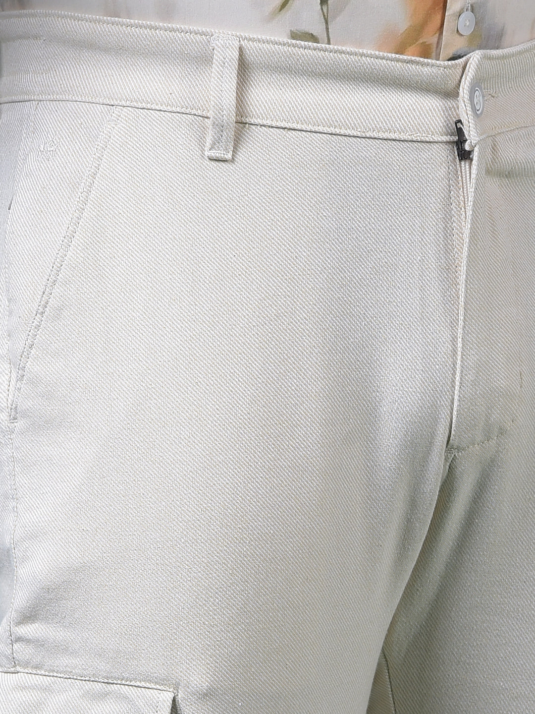 Beige Cargo Trousers