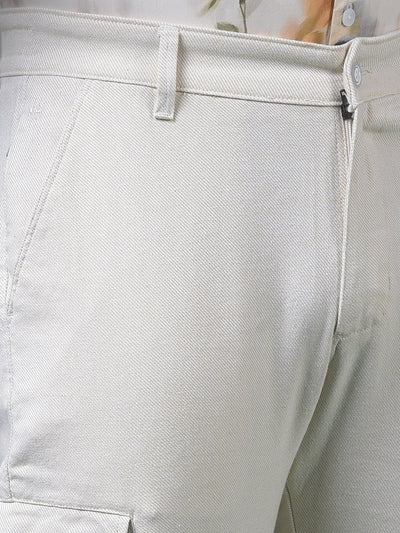 Beige Cargo Trousers