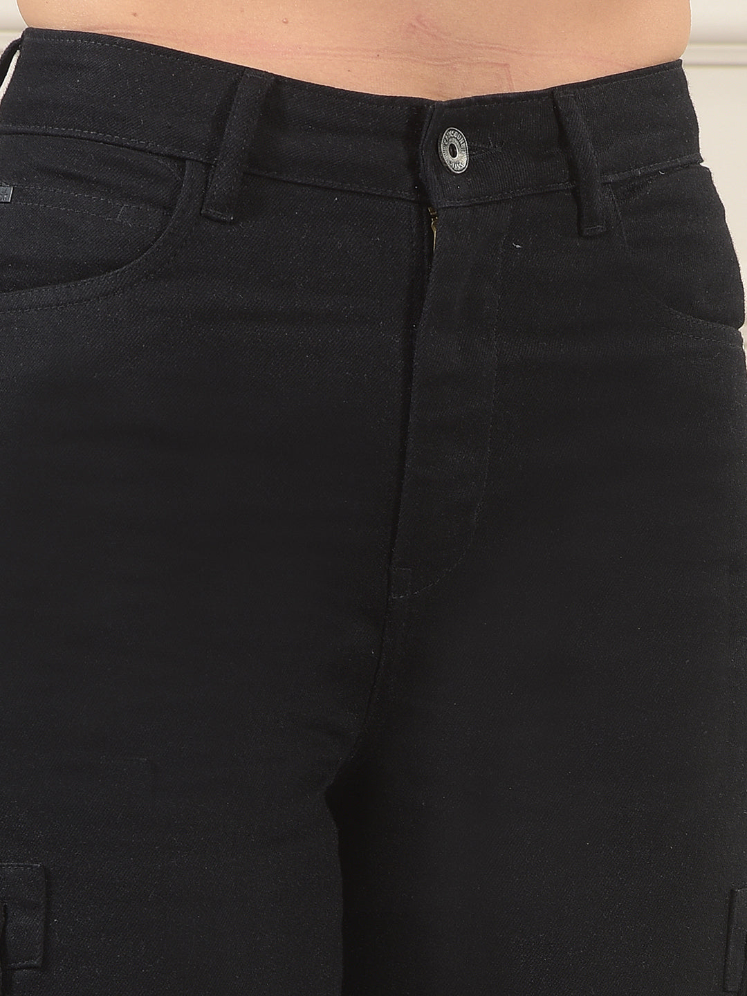 Essential Pitch Black Cargo Jeans