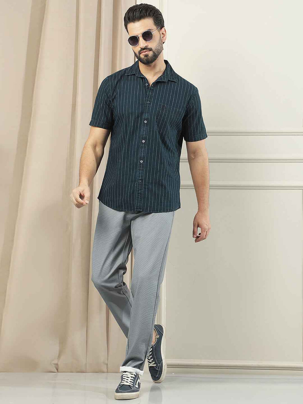 Steel Grey Knitted Trousers