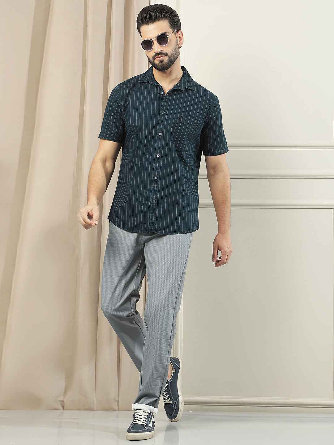 Steel Grey Knitted Trousers