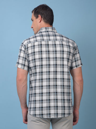 Blue Checked 100% Cotton Shirt