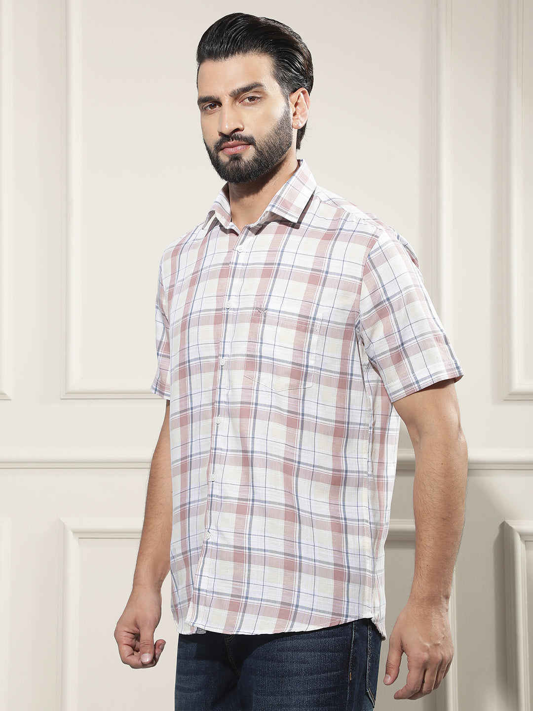 Multi-Color Checked Linen Shirt