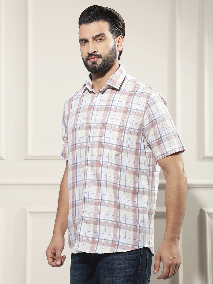 Multi-Color Checked Linen Shirt