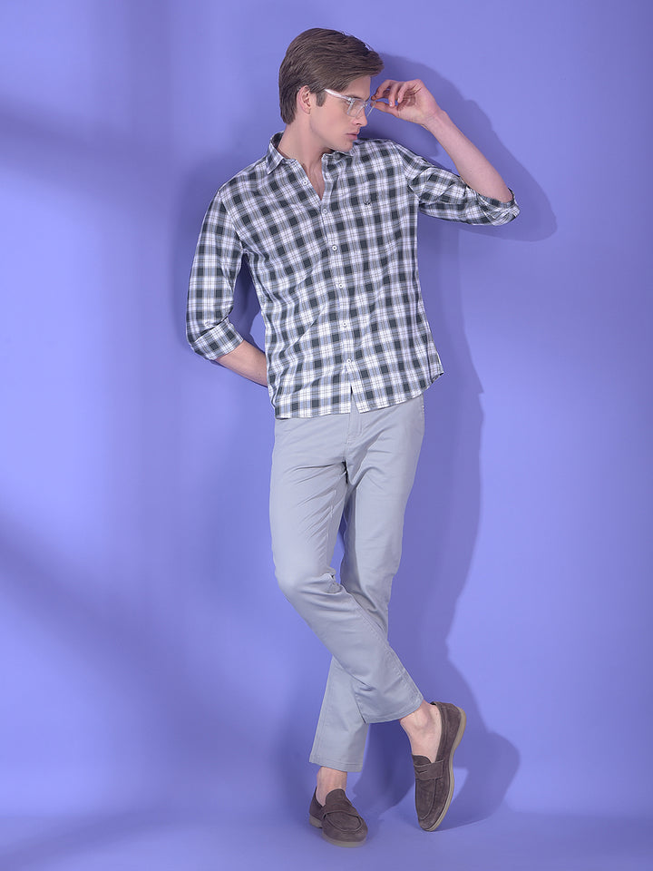 Verve Slate Checked 100% Cotton Shirt