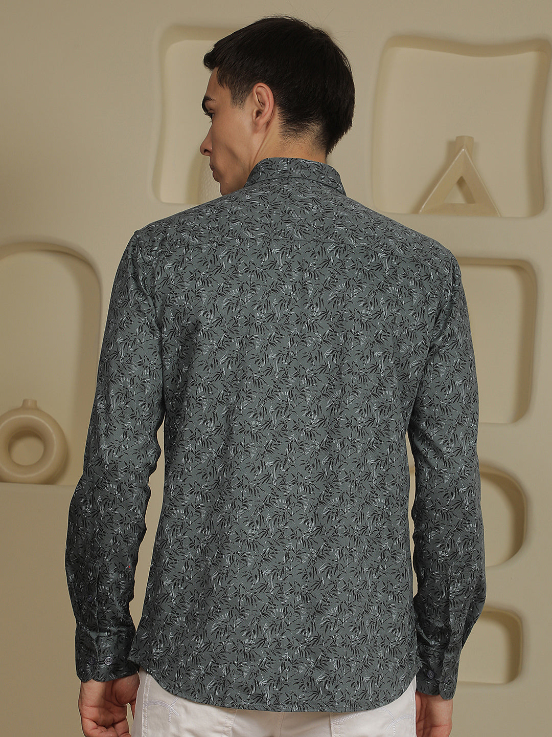 Blue Floral Print Shirt