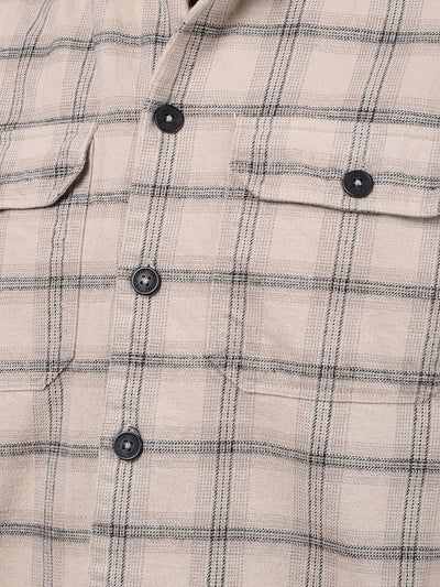 Yellow Checked 100% Cotton Shirt