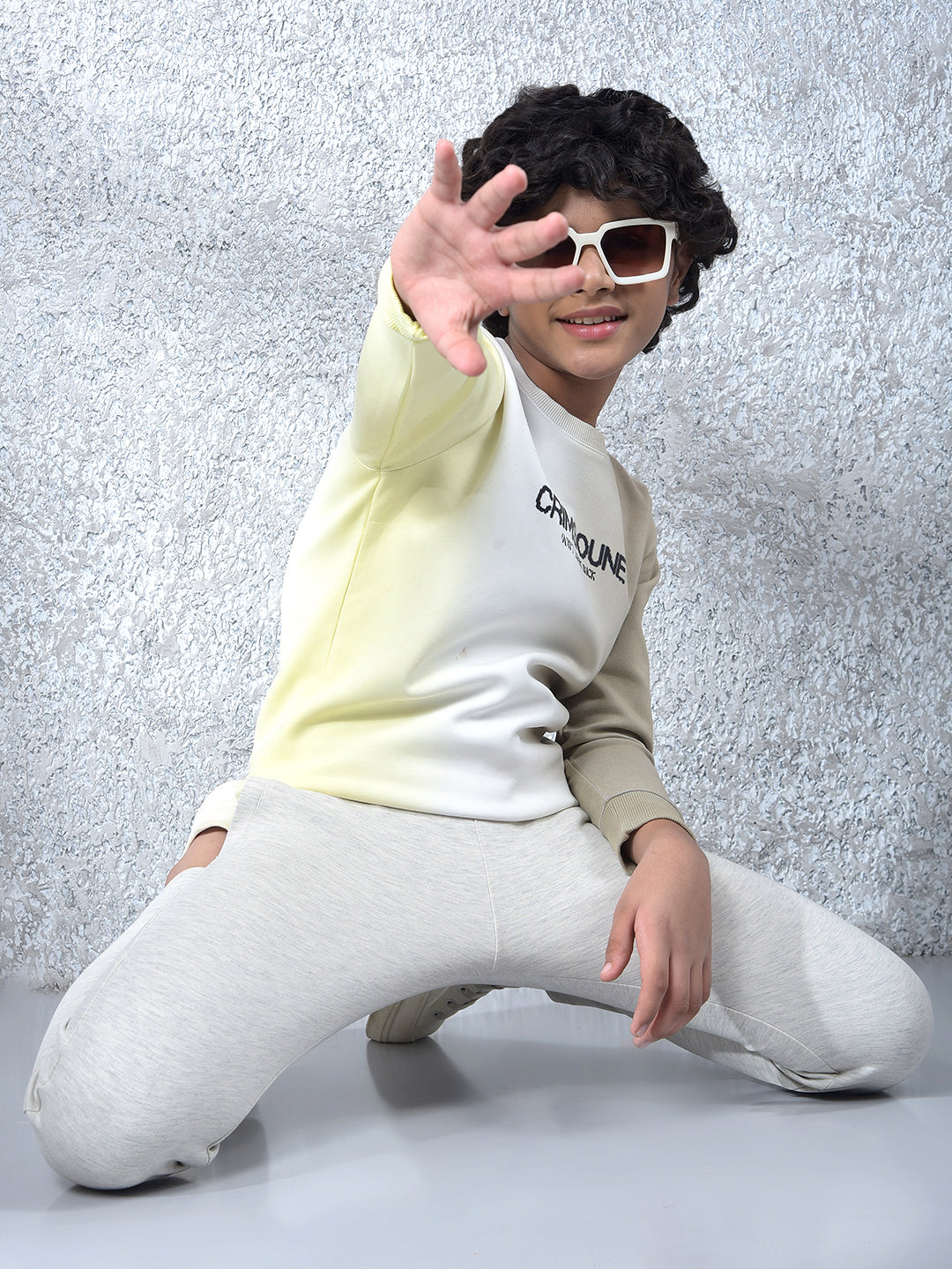 Multi-Color Typographic Print Sweatshirt