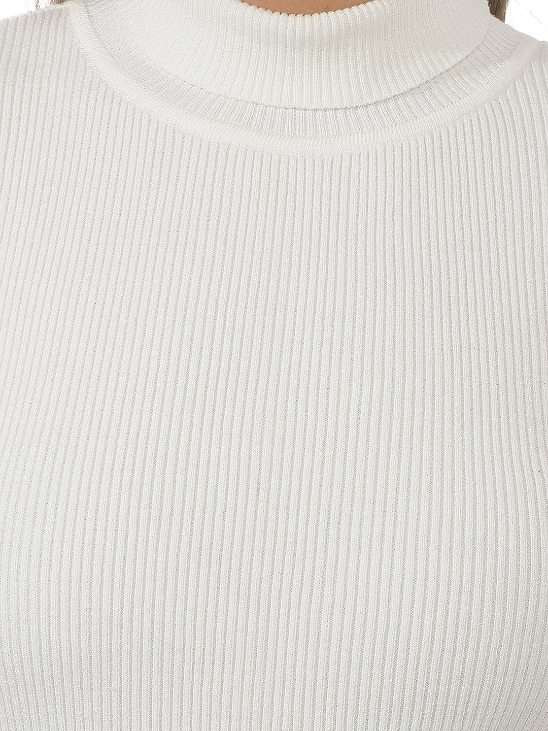 Off White High Neck Sweater