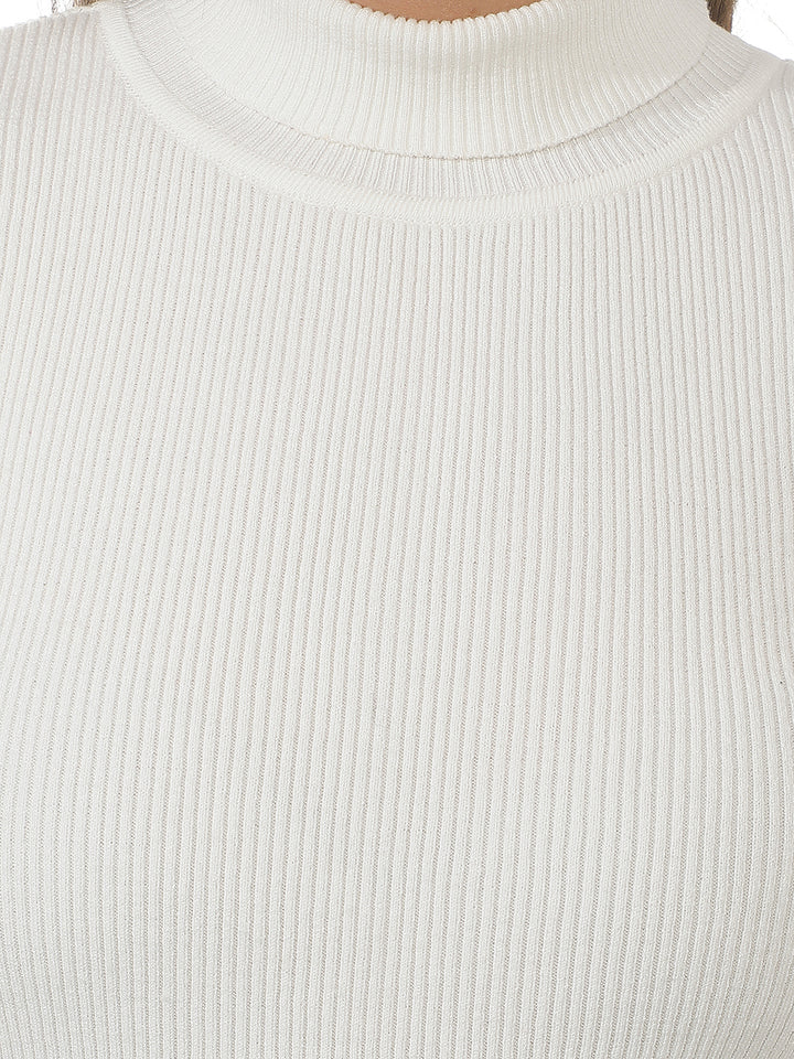 Off White High Neck Sweater