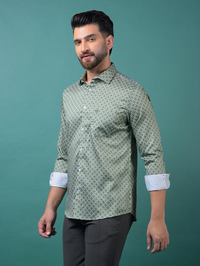 Green Floral Print Shirt