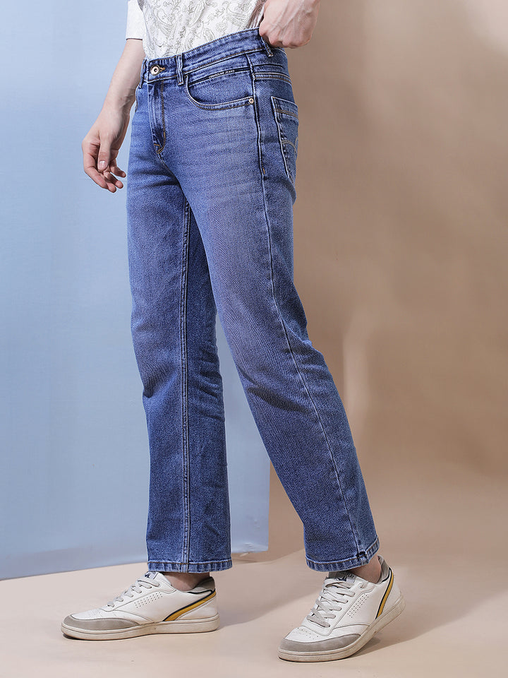 Minimalist Deep Blue Baggy Jeans