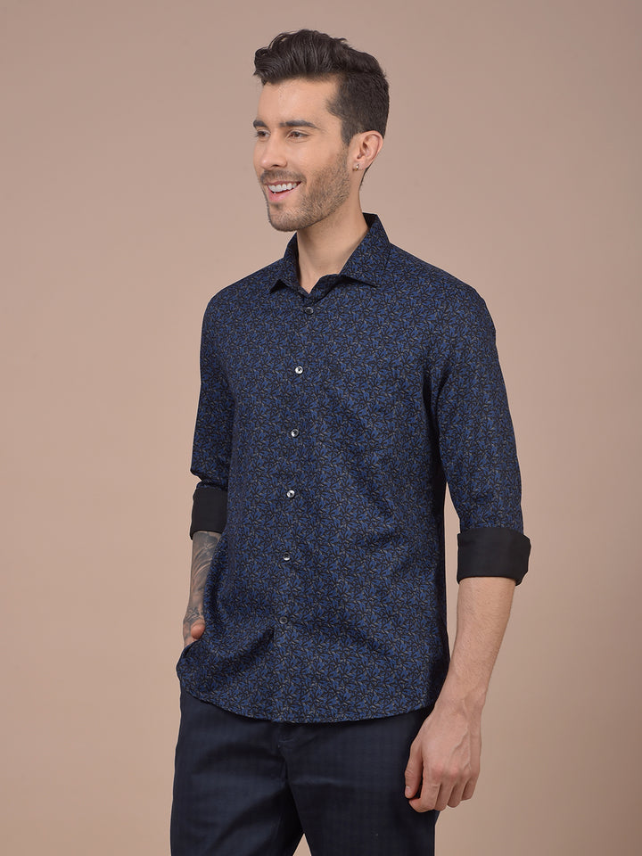 Blue Printed Shirt