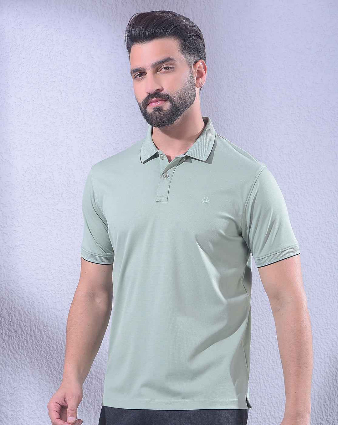 Green Polo Neck T-Shirt