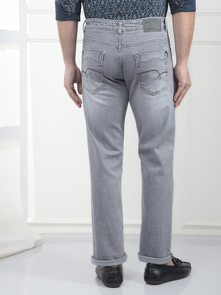 Urban Grey Stretch Straight Jeans
