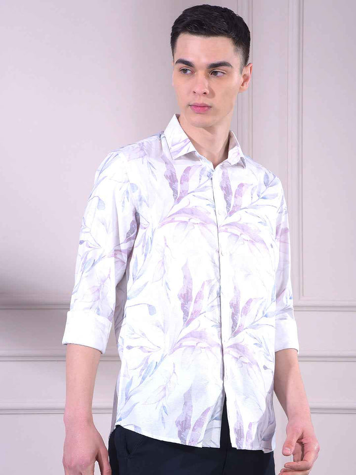 Multi-Color Floral Print Shirt