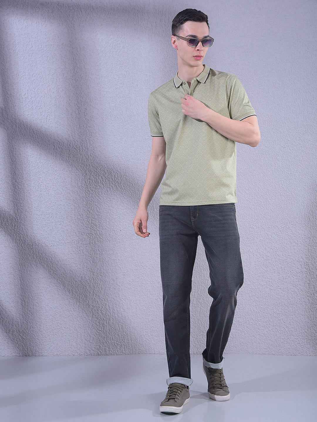 Olive Printed T-Shirt