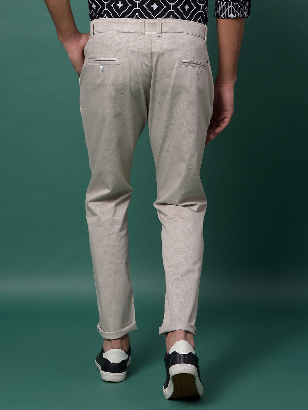 Grey Printed Trousers