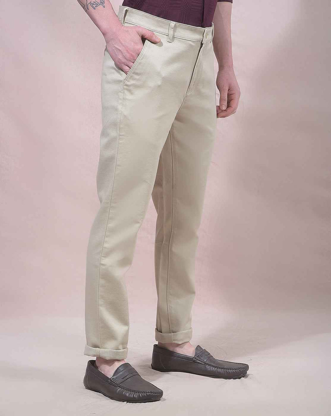 Orbit Beige Trousers