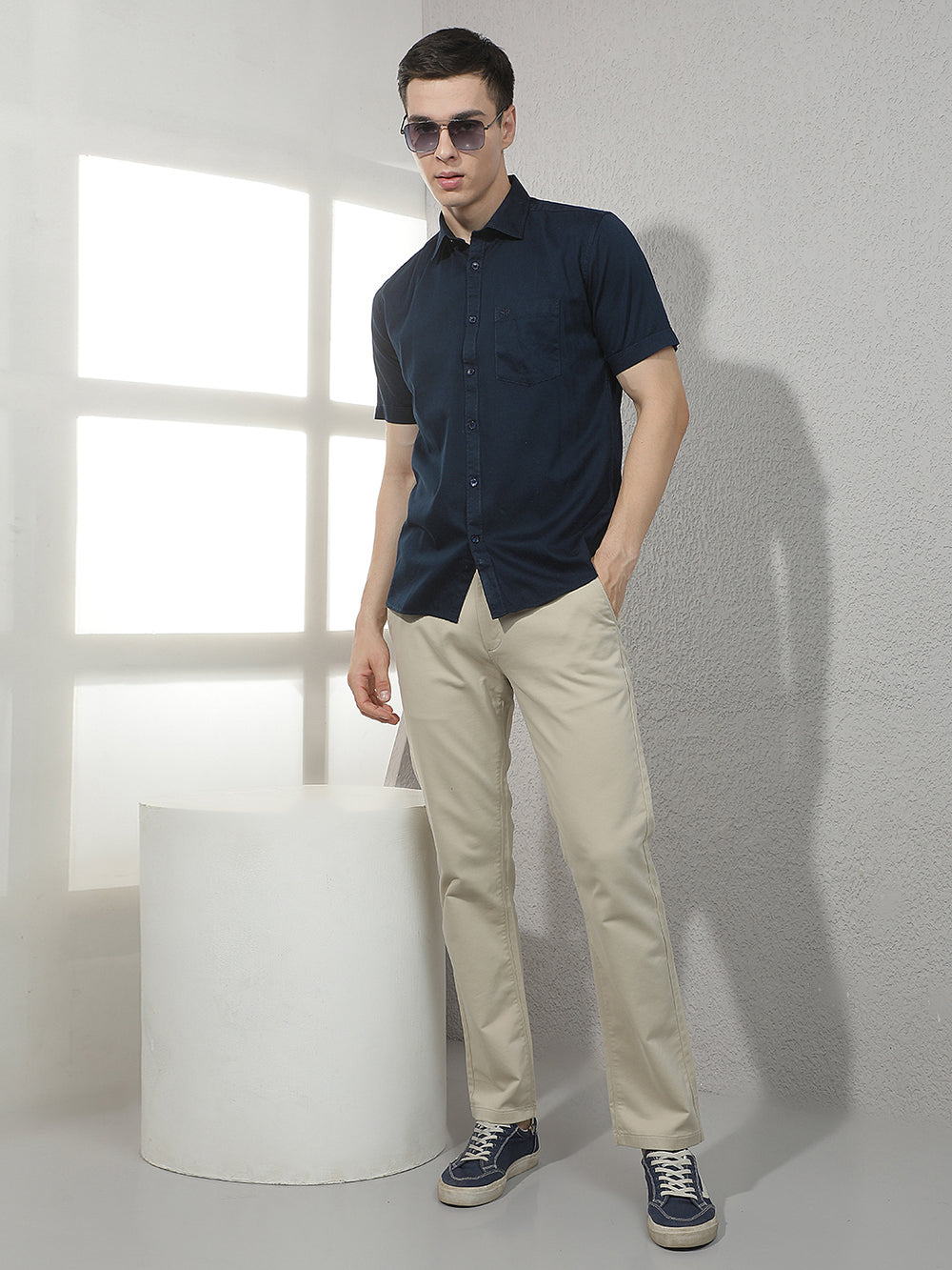 Luxe Royal Navy Navy Blue Shirt
