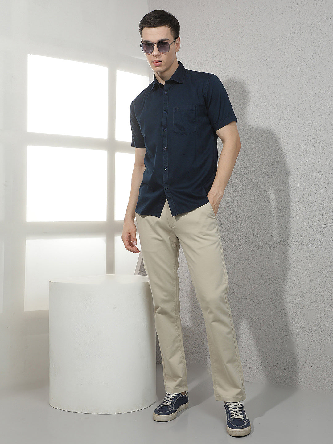 Luxe Royal Navy Navy Blue Shirt