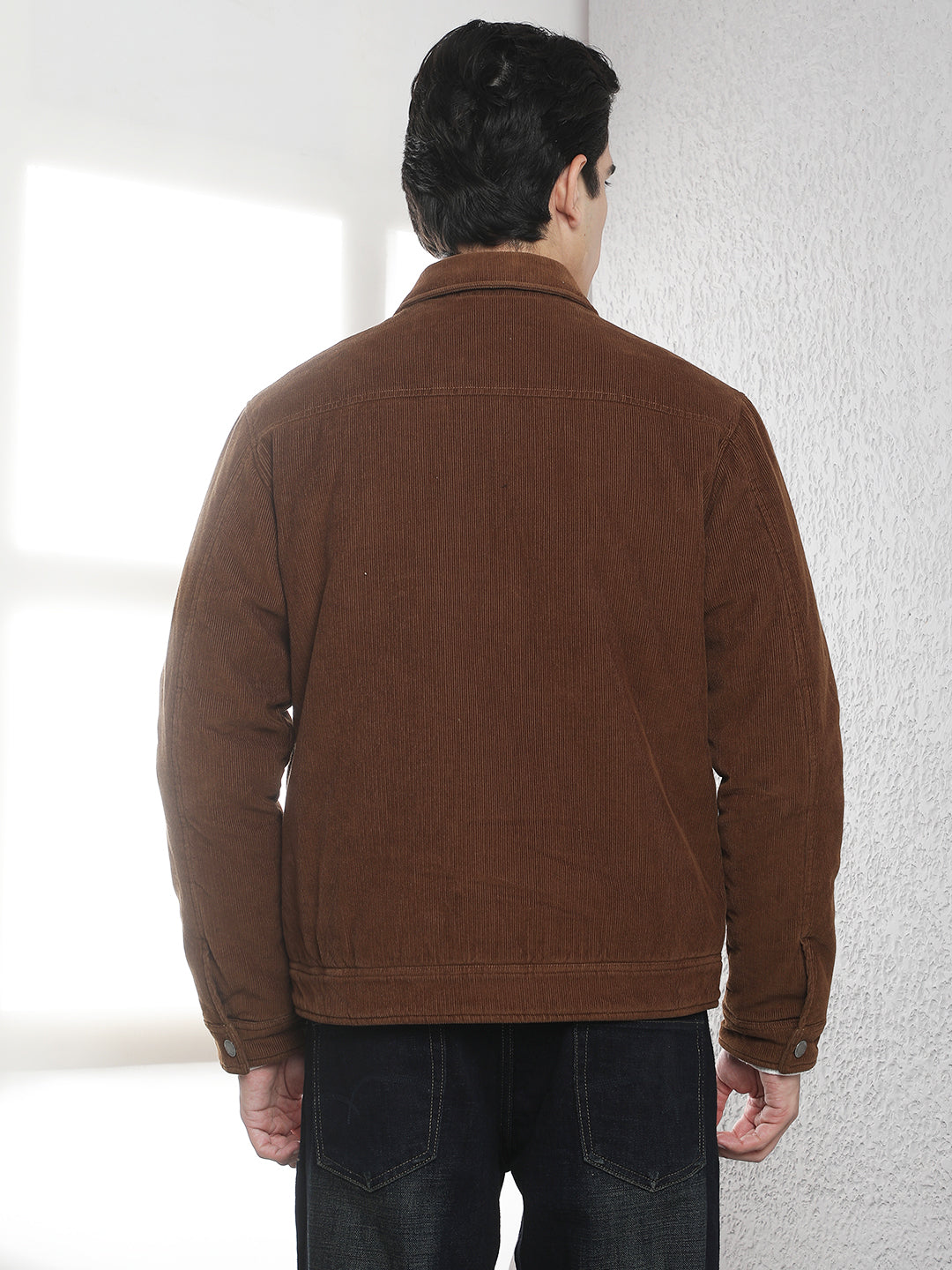 Brown Cotton Corduroy Shacket