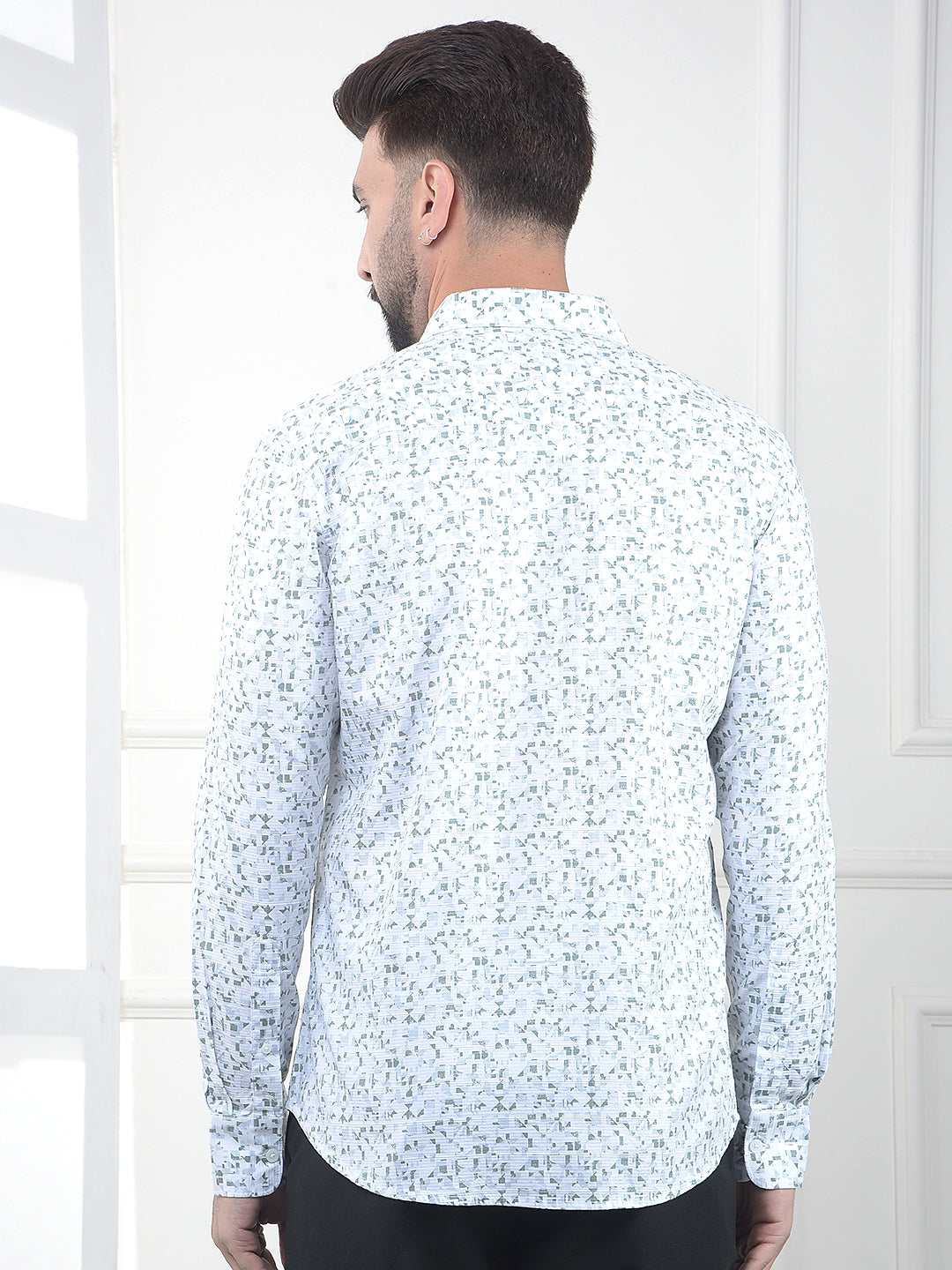 White Printed 100% Cotton Shirt